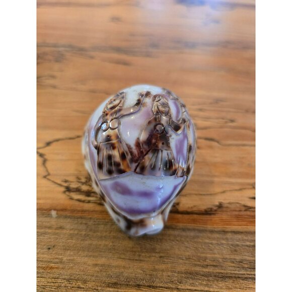 VTG Hand Carved Shell Hula Dancers Palm Tree Made in Taiwan Republic of China - Picture 9 of 9